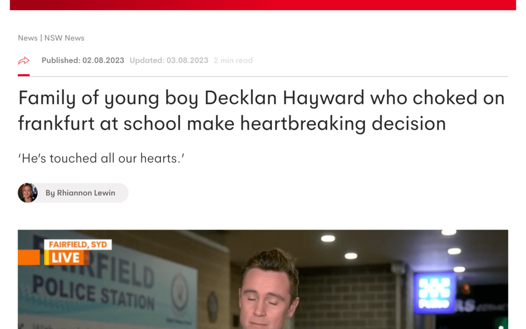 7yo boy chokes on frankfurt at school, dies